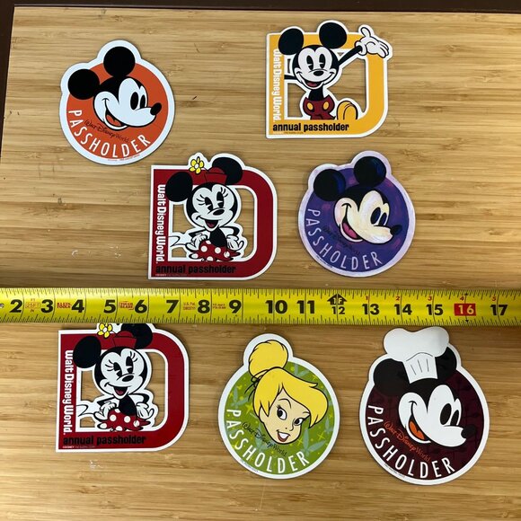 Walt Disney Other - Walt Disney World Passholder Collectible Magnets Tinker Bell Chef Mickey,Minnie